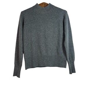 G-Star Raw Women’s Gray Mock Neck Pullover Sweater Size M Lambswool Preppy